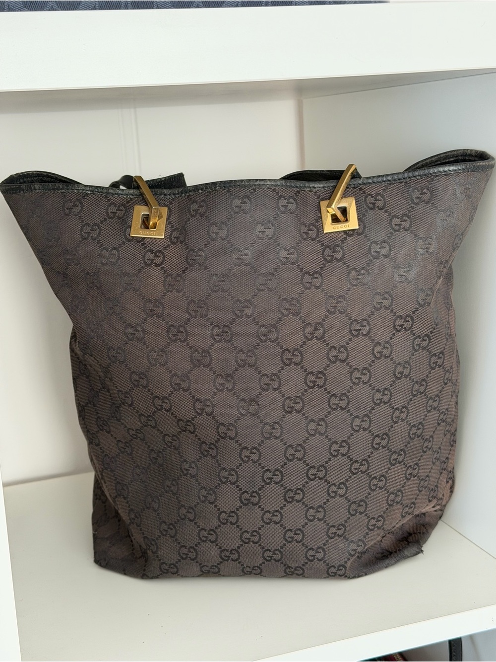 Gucci GG Monogram Canvas Tote Bag – Brown/Black - Picture 2 of 16